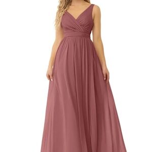 Azazie Kora Amethyst Chiffon Bridesmaid Dress 16 XL